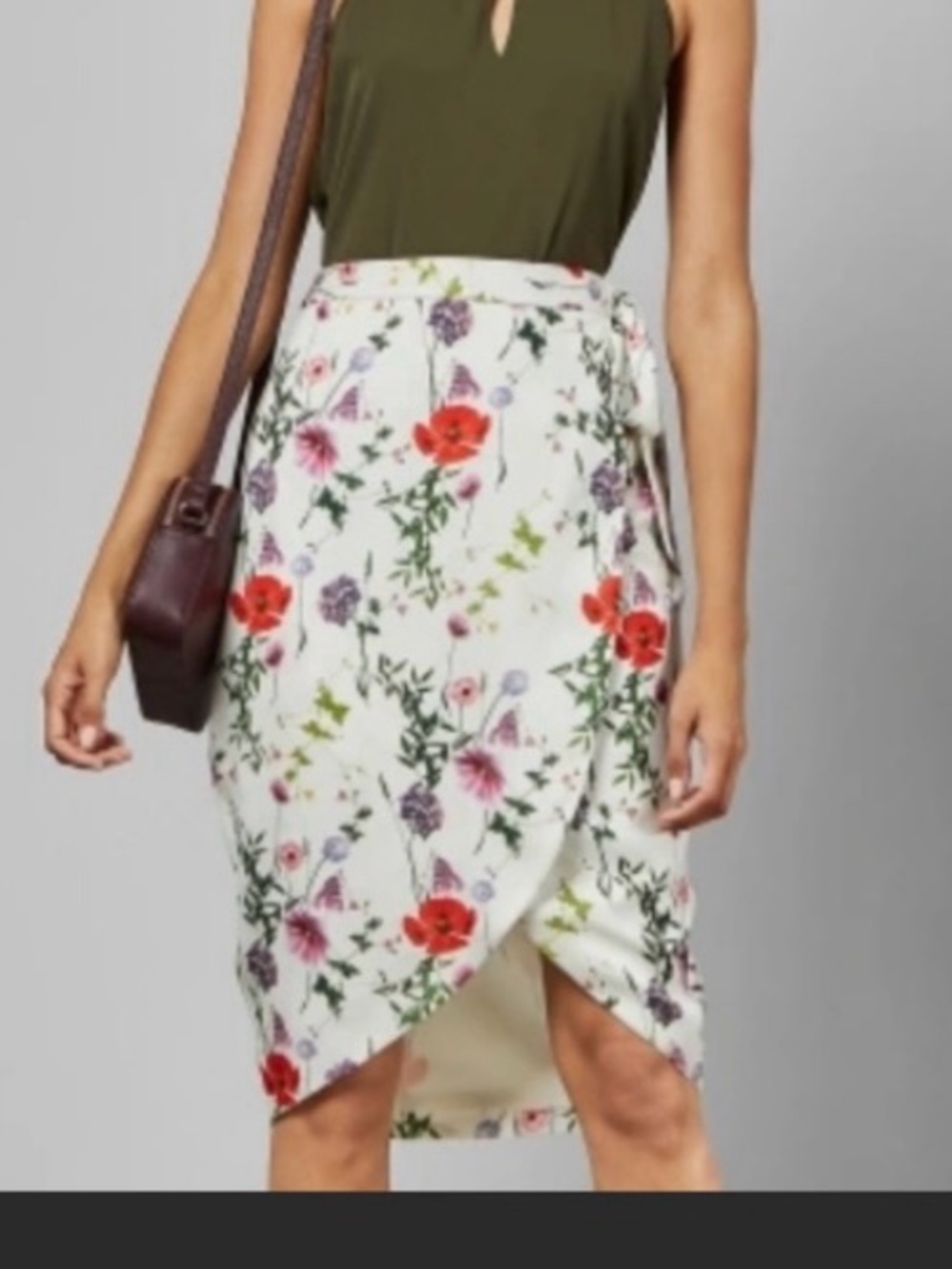 Ted Baker London Hedgerow floral wrap midi skirts - Ted Baker Size 1